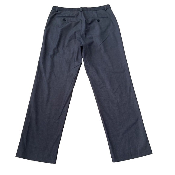 Calvin Klein Dress Pants Mens Size 32x30 Gray Flat Front Polyester Blend - Picture 5 of 10